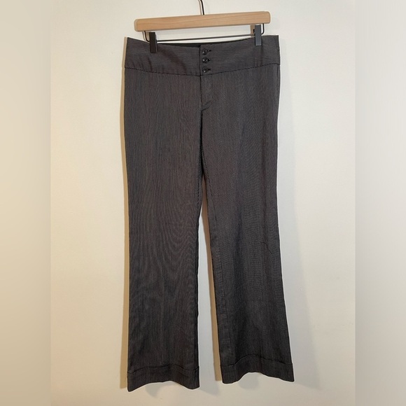 Maurices Pants - Maurice’s Gray Pinstripe Dress Pants Low Rise Boot Cut Juniors Size 5/6 Long Y2K